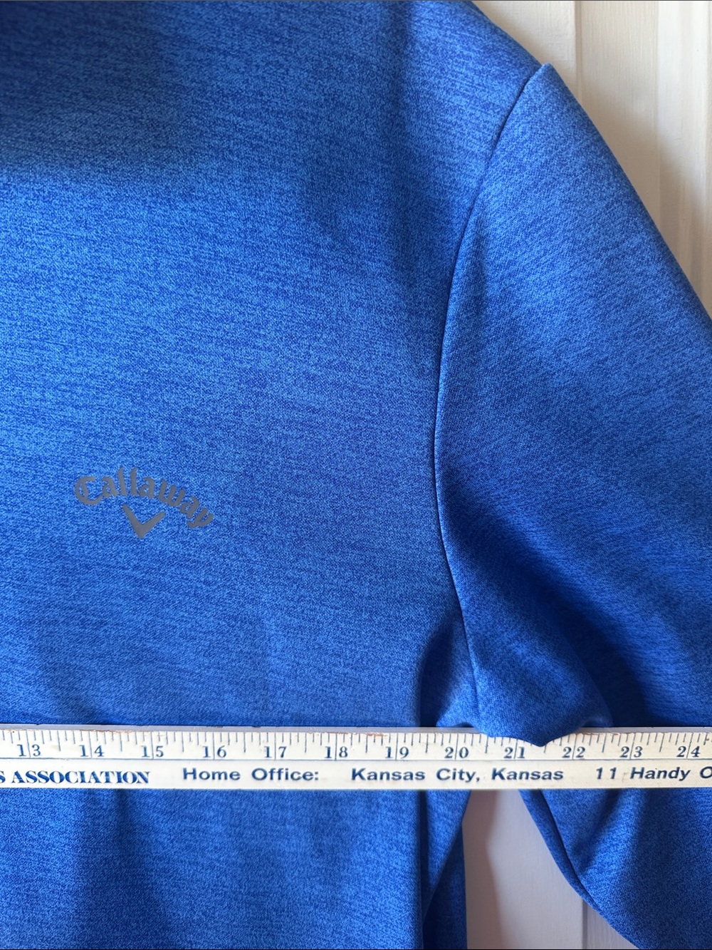 Callaway Heather Royal Blue Quarter-Zip Pullover - Picture 7 of 9